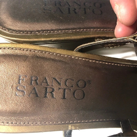 Franco Sarto Bronze Strappy Sandals with 2" Heel - Picture 8 of 13